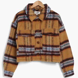 Vigoss Plaid Crop Shacket (M)